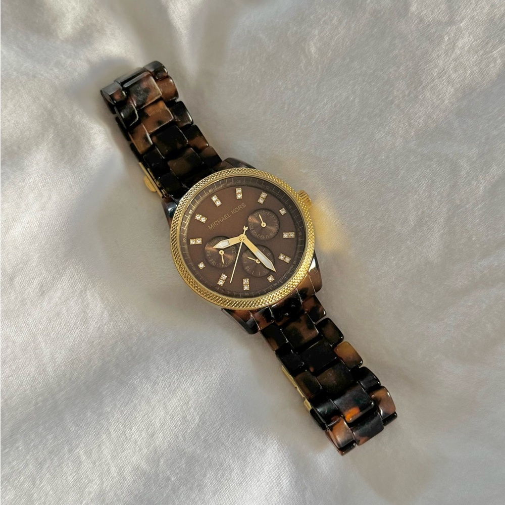 Michael kors tortoise watch